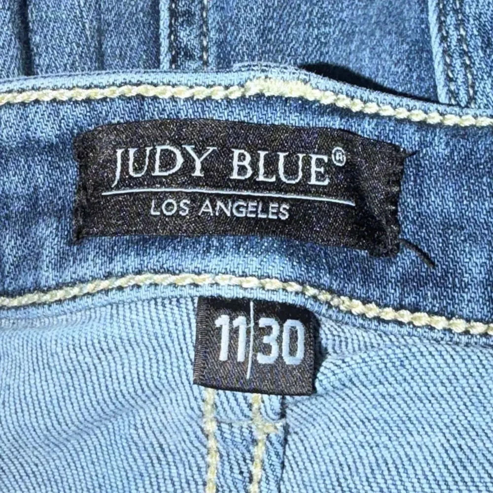 Judy Blue Penelope High Rise Button Fly Skinny Fit Jeans Women's Size 11/30 Blue